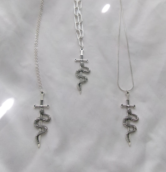 new snake sword necklace