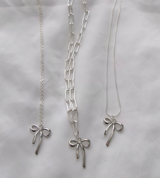 new crystal bow necklace