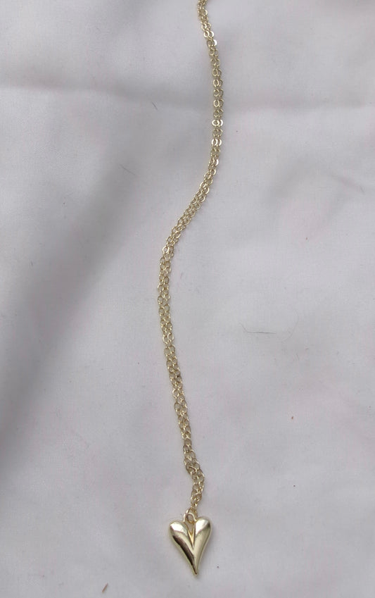 new gold metal heart necklace