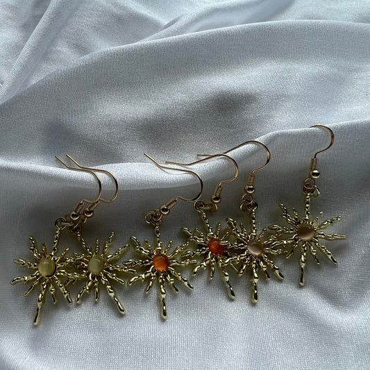 opal star earrings